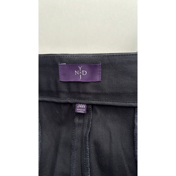 NYDJ Bi-Stretch Ankle Pant Trouser Womens Plus Size 24W Eclipse Black New Flawed - Picture 7 of 10